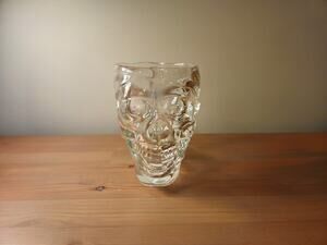 Treasure Island Pirate Skull Clear 32 oz Heavy Glass Mug Tankard Luminarc